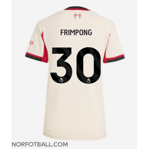 Billige Fotballdrakt Liverpool Jeremie Frimpong #30 Replika Bortedrakt Dame 2025-26 Kortermet Billige Fotballdrakt Liverpool Jeremie Frimpong #30 Replika Bortedrakt Dame 2025-26 Kortermet